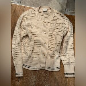 Varley crochet cotton cardigan , worn once, size Small